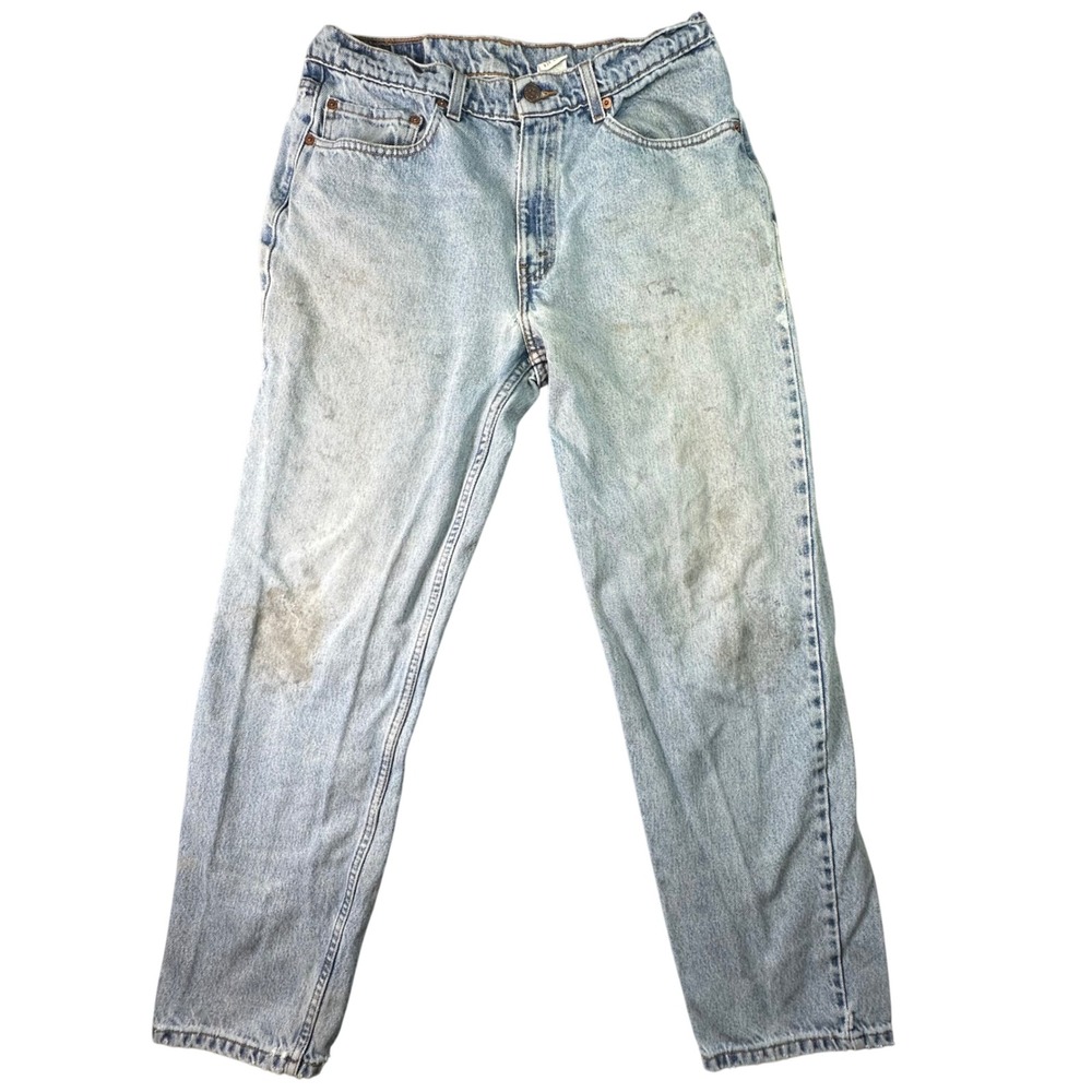 Levi's 550 Relaxed Fit Jeans Vintage 90s Distressed Light Wash 34x32 Blue Men's